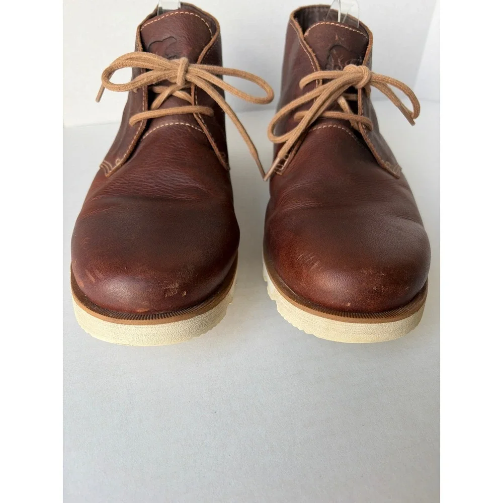 Sorel Kezar Chukka Waterproof Leather Boots Mens 13 Brown